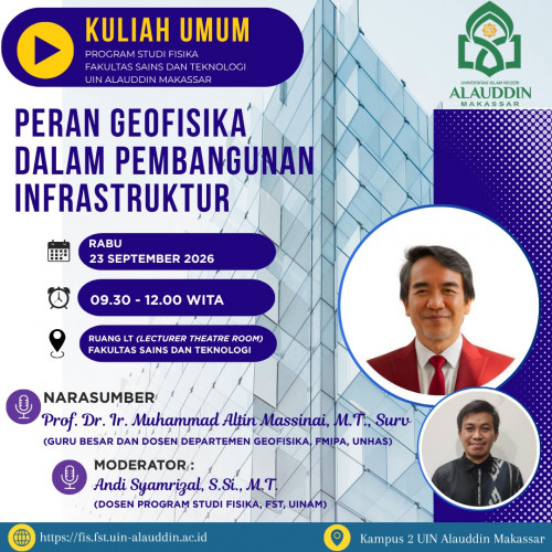 Kuliah Umum Prodi Fisika Fakultas Sains dan Teknologi UIN Alauddin Makassar 2026